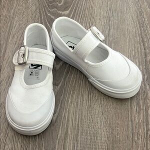 Vans Kids White Mary Jane Shoes